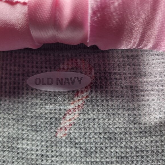 Old Navy Christmas Candy Cane Waffle Knit Thermal Top. Holiday - Picture 3 of 6